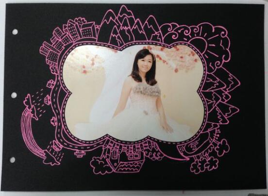 手工diy婚紗相冊設(shè)計圖片